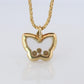 18k Chopard Happy Diamond Butterfly Pendant. So Happy Chopard Necklace