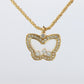 18k Chopard Happy Diamond Butterfly Pendant. So Happy Chopard Necklace