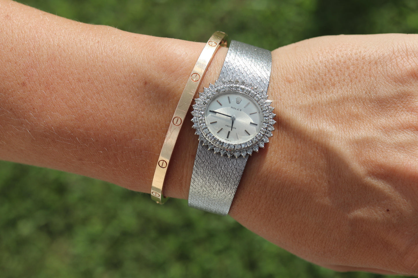 Genuine Diamond Rolex Watch. Ladies Rolex 2653 Vintage Genuine Manual Watch.