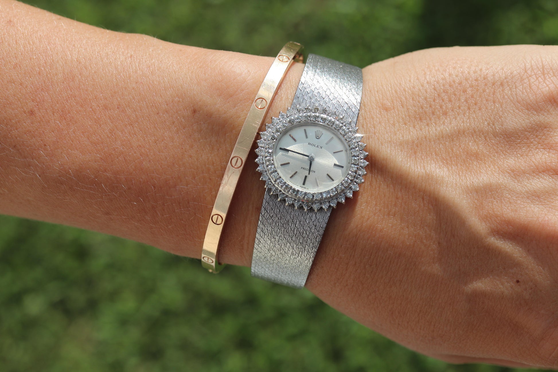 Genuine Diamond Rolex Watch. Ladies Rolex 2653 Vintage Genuine Manual Watch.