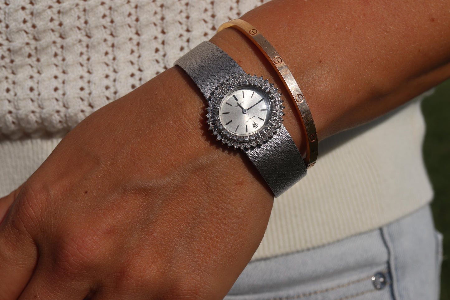 Genuine Diamond Rolex Watch. Ladies Rolex 2653 Vintage Genuine Manual Watch.