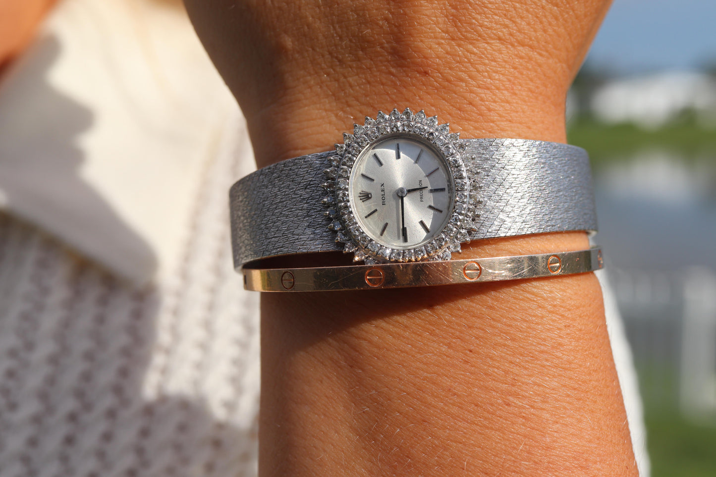 Genuine Diamond Rolex Watch. Ladies Rolex 2653 Vintage Genuine Manual Watch.