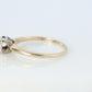 Art Deco Diamond ring. 14k Yellow and White Gold Square table.