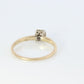 Art Deco Diamond ring. 14k Yellow and White Gold Square table.