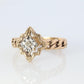 Diamond Star Ring. Chain band. 10k Chain ring. 10k Diamond STAR ring.