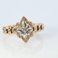 Diamond Star Ring. Chain band. 10k Chain ring. 10k Diamond STAR ring.