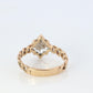 Diamond Star Ring. Chain band. 10k Chain ring. 10k Diamond STAR ring.