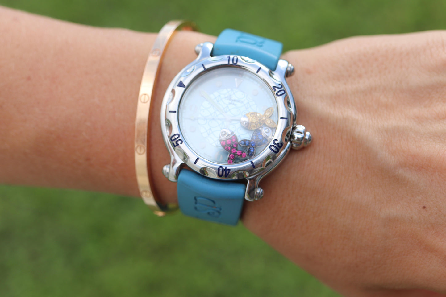 Chopard Happy Sport Happy Fish Sapphire Watch. Chopard LUC 28/8347