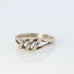 Open Twist Coil scroll 10k White gold ring. 10k precious open scroll band