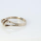 Open Twist Coil scroll 10k White gold ring. 10k precious open scroll band