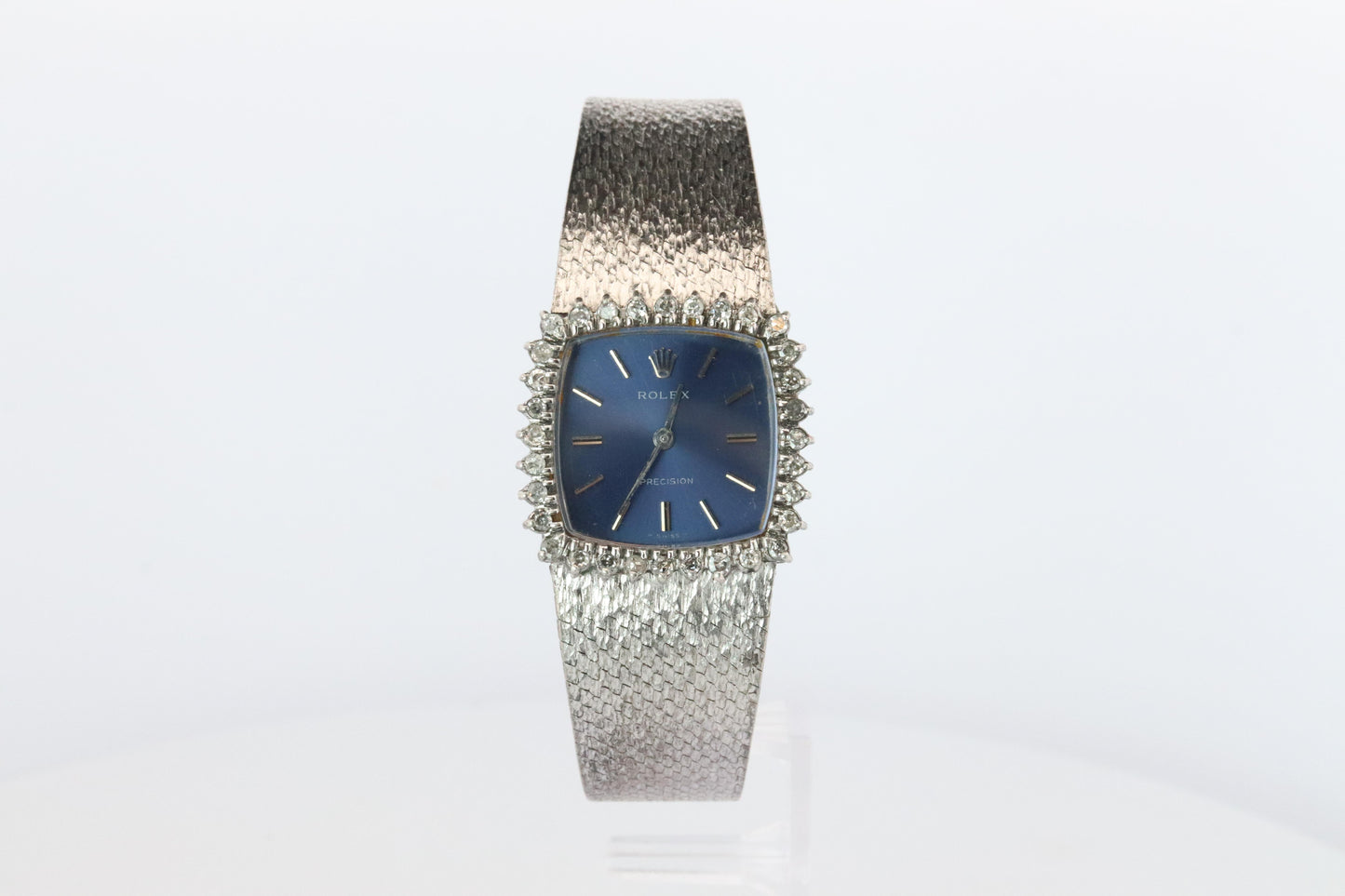 Genuine Rolex Watch. Diamond Bezel Blue Ladies Manual ROLEX 2611 Precision