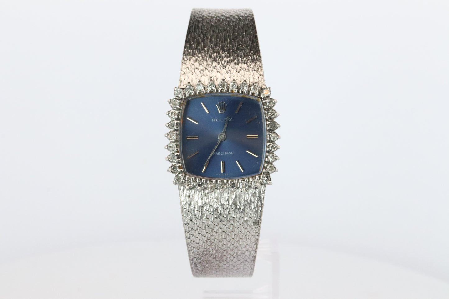 Genuine Rolex Watch. Diamond Bezel Blue Ladies Manual ROLEX 2611 Precision