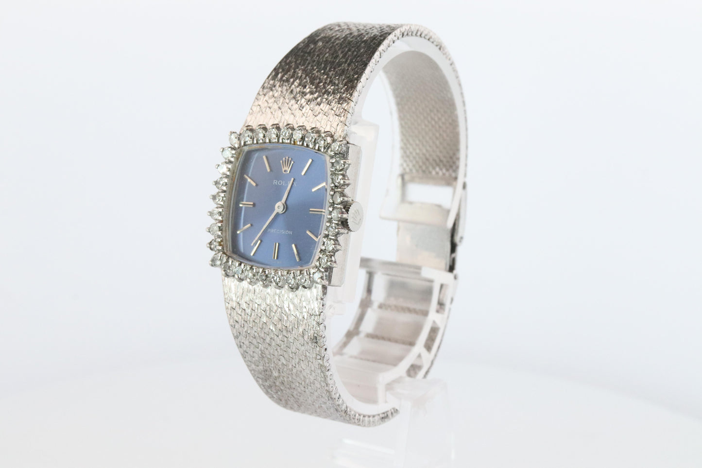 Genuine Rolex Watch. Diamond Bezel Blue Ladies Manual ROLEX 2611 Precision