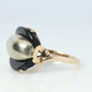 10k ONYX ring. Onyx Sterling Silver 10k gold ring. Sterling Silver Dome Modern