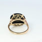 10k ONYX ring. Onyx Sterling Silver 10k gold ring. Sterling Silver Dome Modern