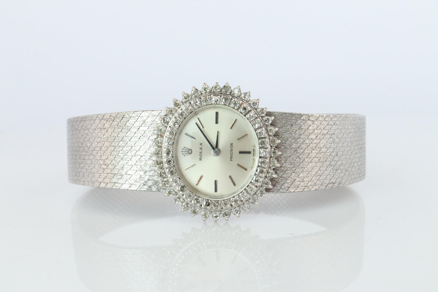 Genuine Diamond Rolex Watch. Ladies Rolex 2653 Vintage Genuine Manual Watch.