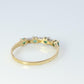 10k Eternity Natural Emerald Yellow gold ring. Half Alternating Eternity band.