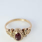 1987 Lockwood High School Class Graduation ring. 10k Gold with LC ruby diamond
