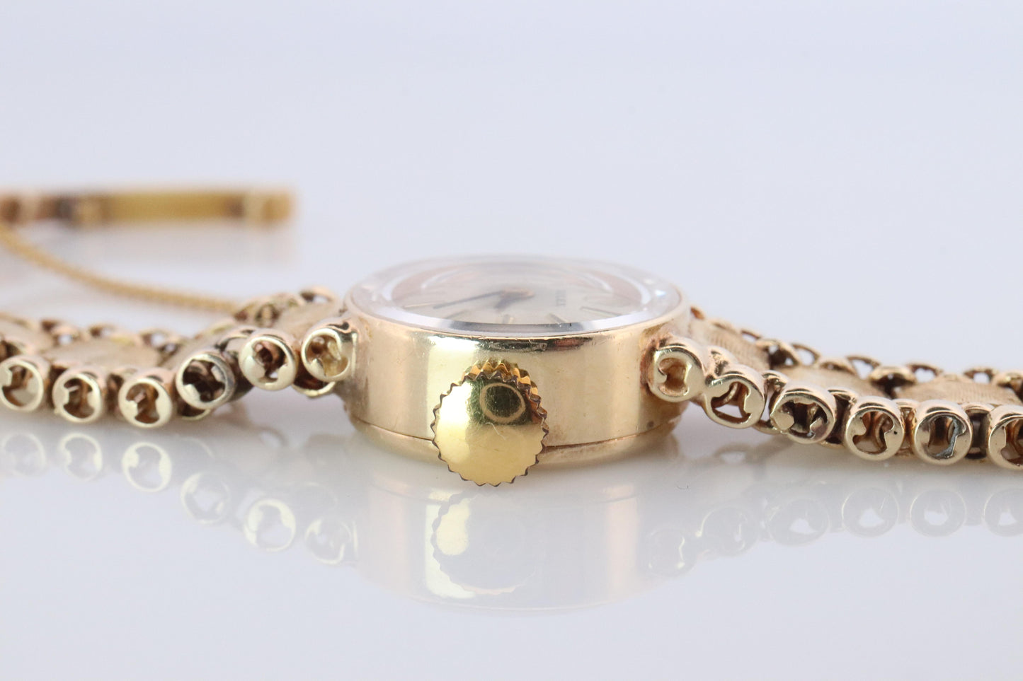 Genuine Rolex Diamond Watch. 14k YG Ladies Rolex 4749 Mechanical Windup Watch.