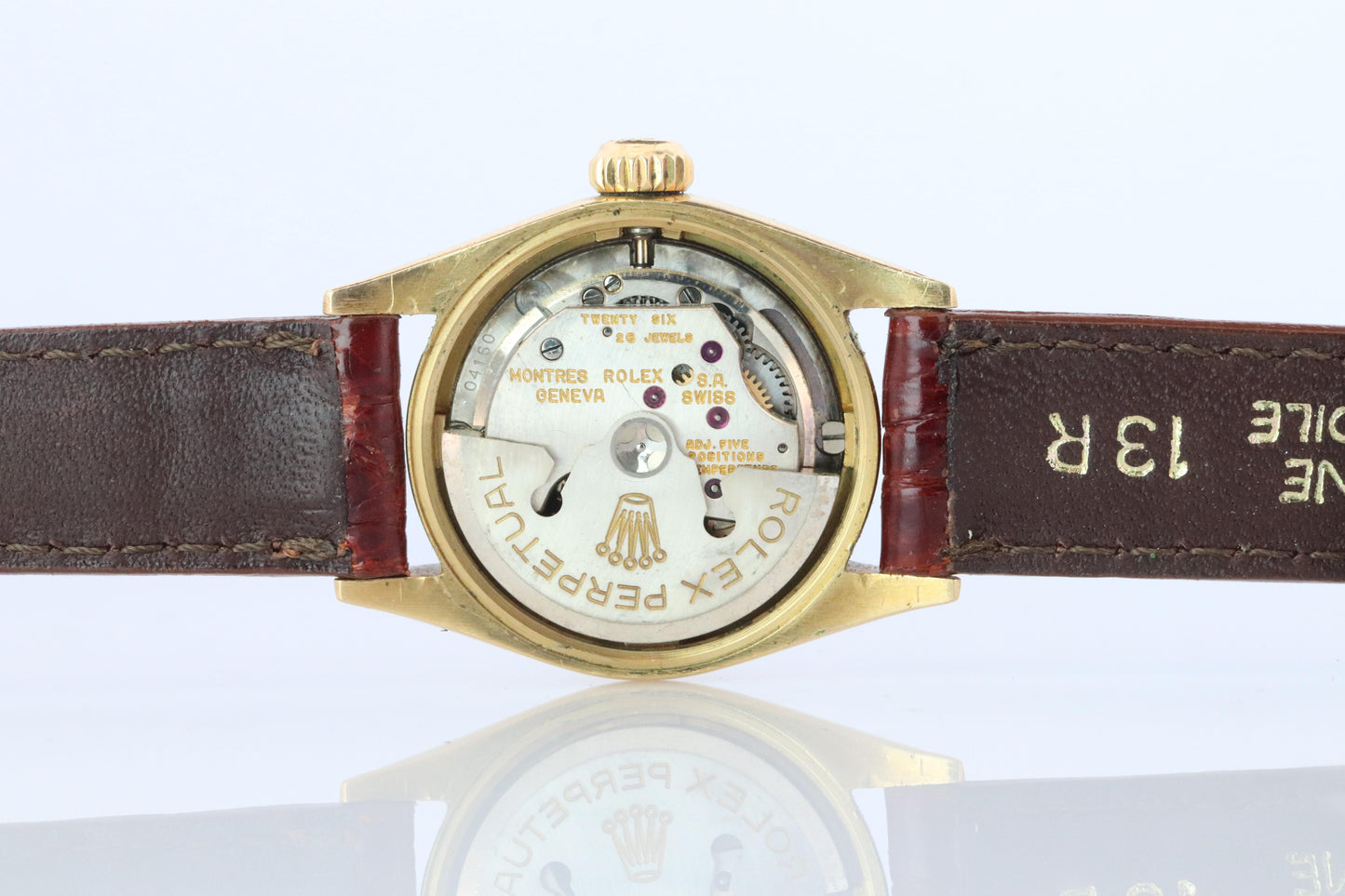 Genuine 18k Rolex 6619 Oyster Perpetual Watch. Ladies ROLEX 18k Yellow Gold.