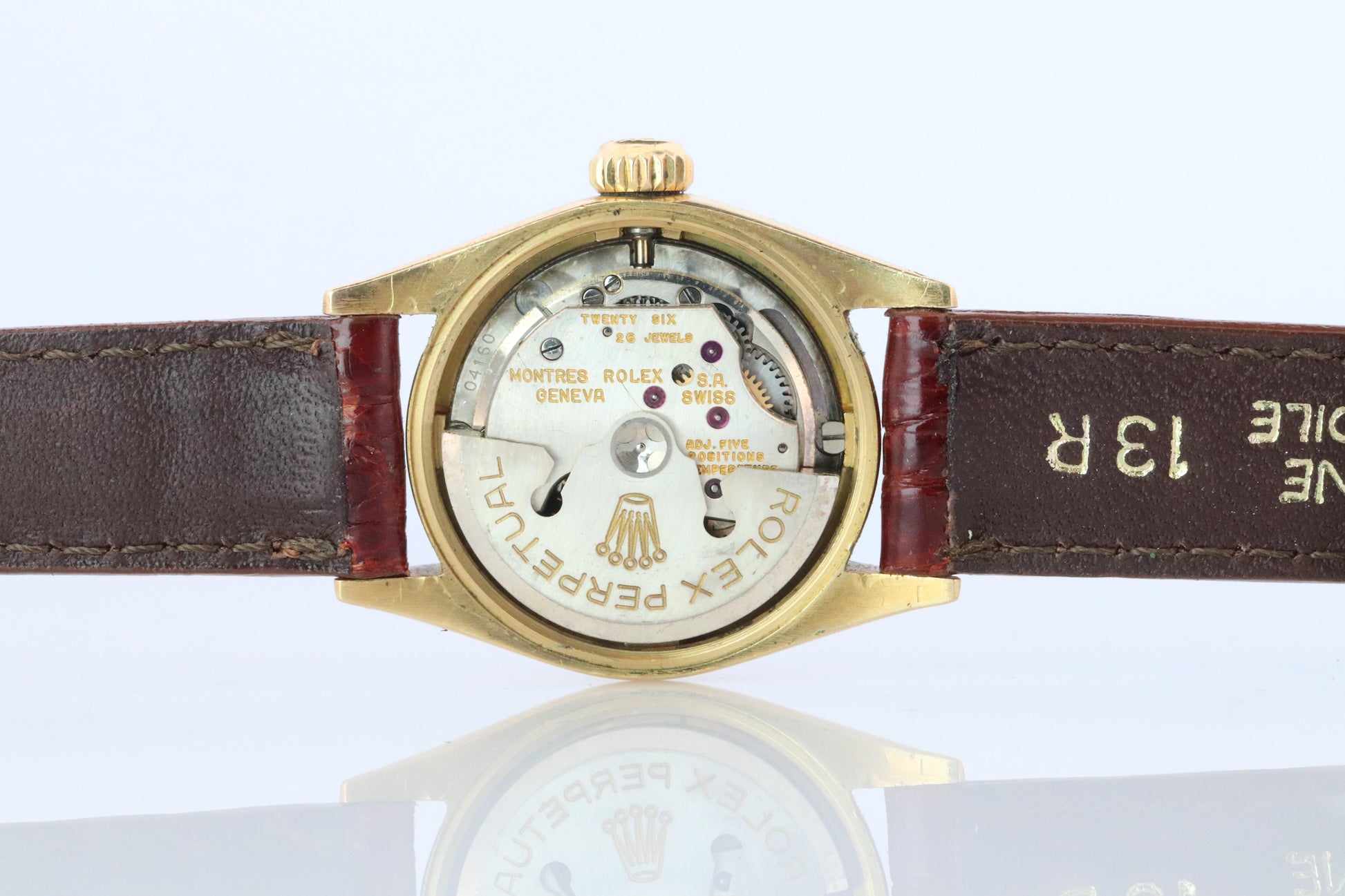 Genuine 18k Rolex 6619 Oyster Perpetual Watch. Ladies ROLEX 18k Yellow Gold.