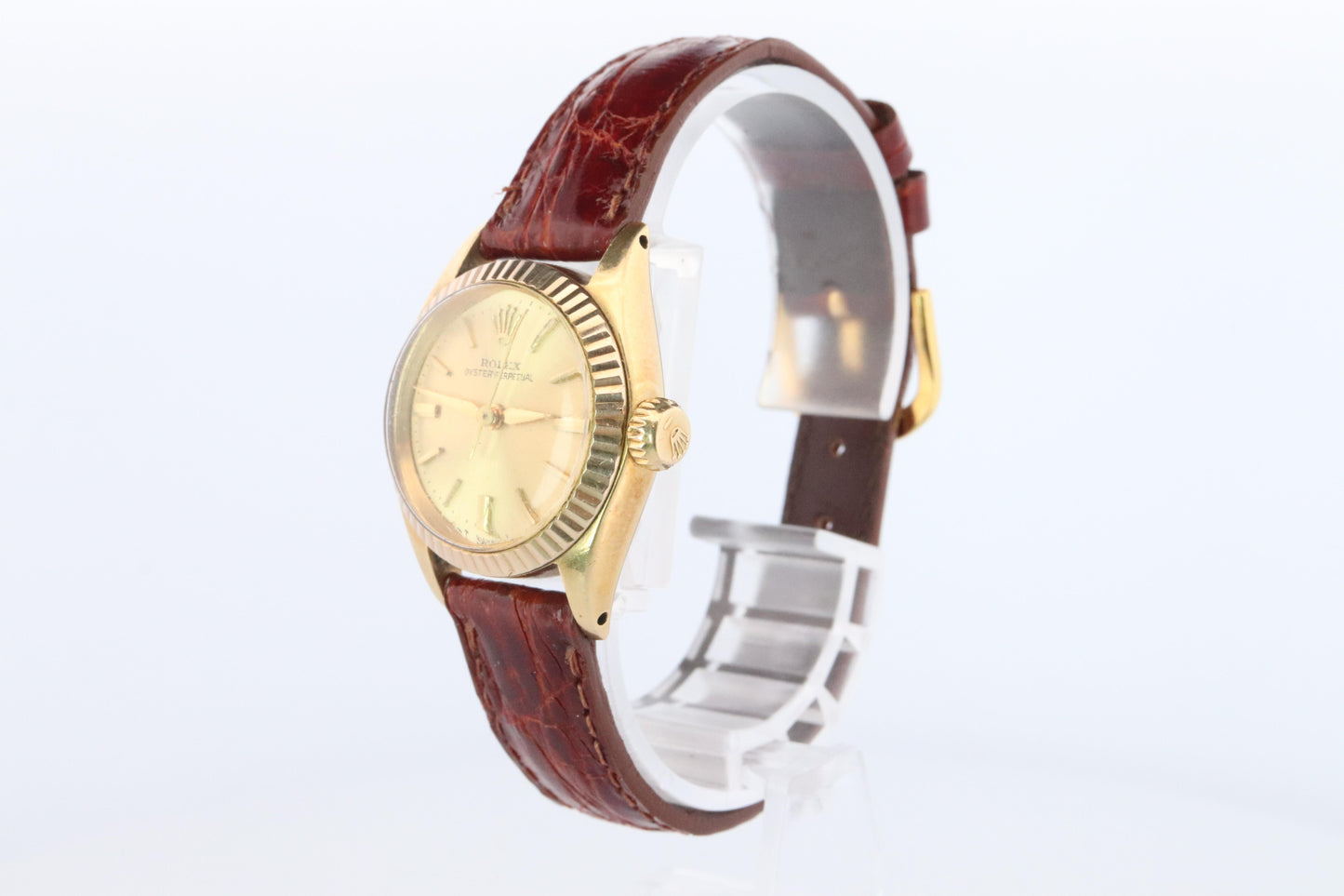 Genuine 18k Rolex 6619 Oyster Perpetual Watch. Ladies ROLEX 18k Yellow Gold.