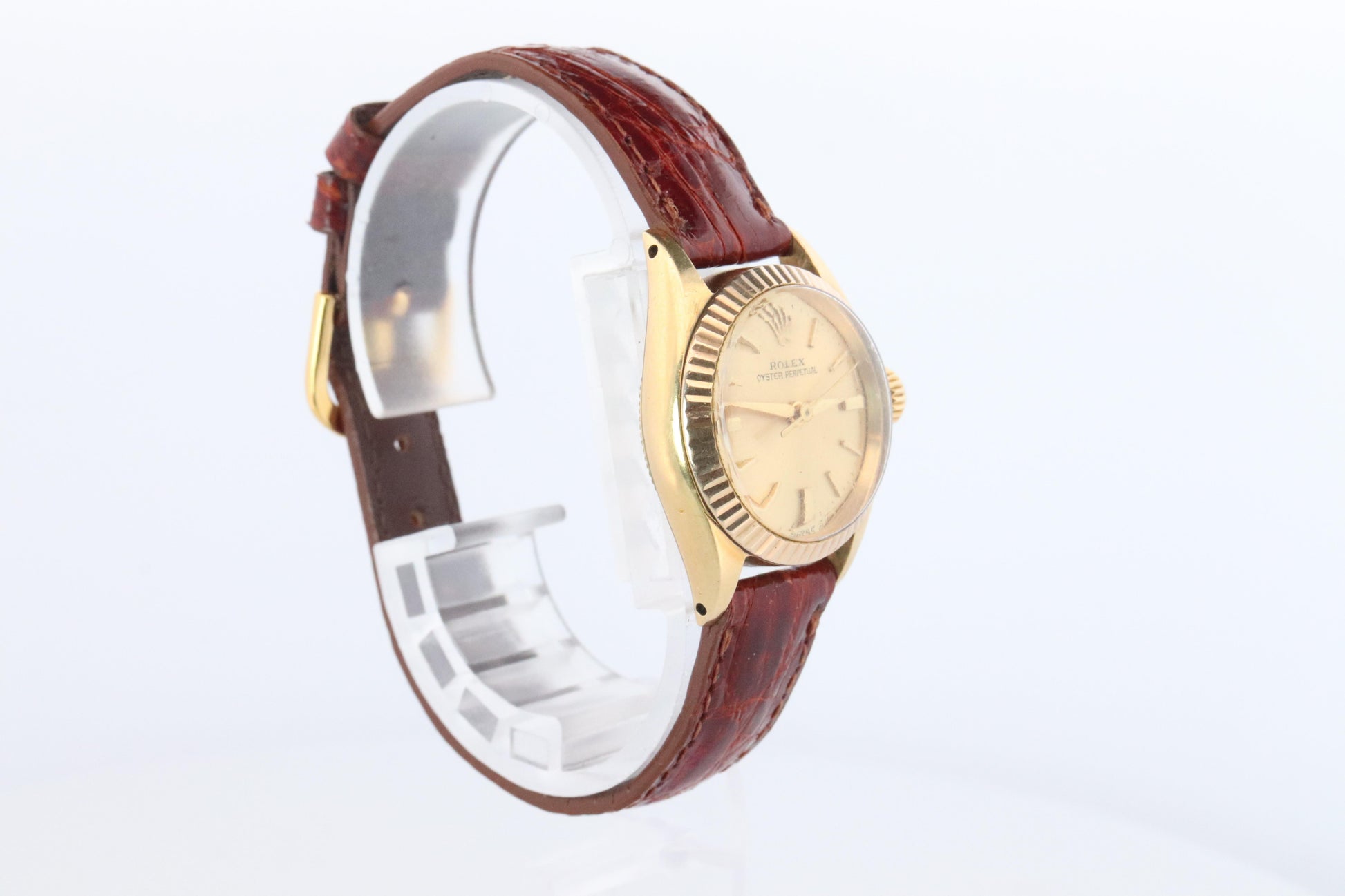 Genuine 18k Rolex 6619 Oyster Perpetual Watch. Ladies ROLEX 18k Yellow Gold.