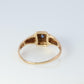 Art Deco Sapphire Ring. 10k Antique square setting ring.