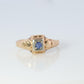 Art Deco Sapphire Ring. 10k Antique square setting ring.