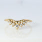 14k Enhancer Jacket Wrap Around Ring. Diamond (CZ) round ring. Round Tiara ring
