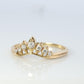 14k Enhancer Jacket Wrap Around Ring. Diamond (CZ) round ring. Round Tiara ring