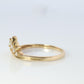 14k Enhancer Jacket Wrap Around Ring. Diamond (CZ) round ring. Round Tiara ring