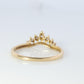 14k Enhancer Jacket Wrap Around Ring. Diamond (CZ) round ring. Round Tiara ring