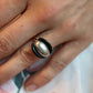 10k ONYX ring. Onyx Sterling Silver 10k gold ring. Sterling Silver Dome Modern