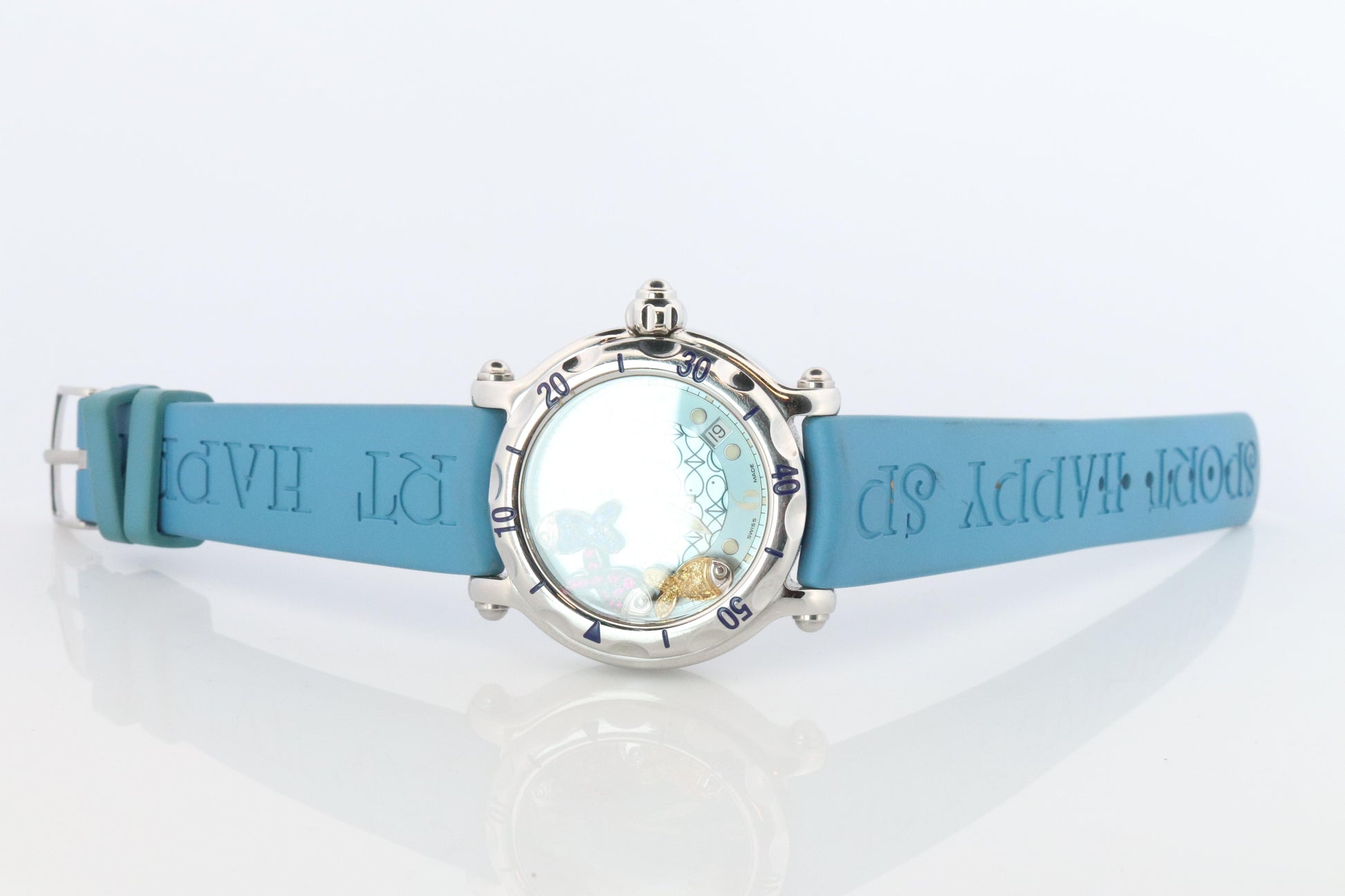 Chopard Happy Sport Happy Fish Sapphire Watch. Chopard LUC 28/8347