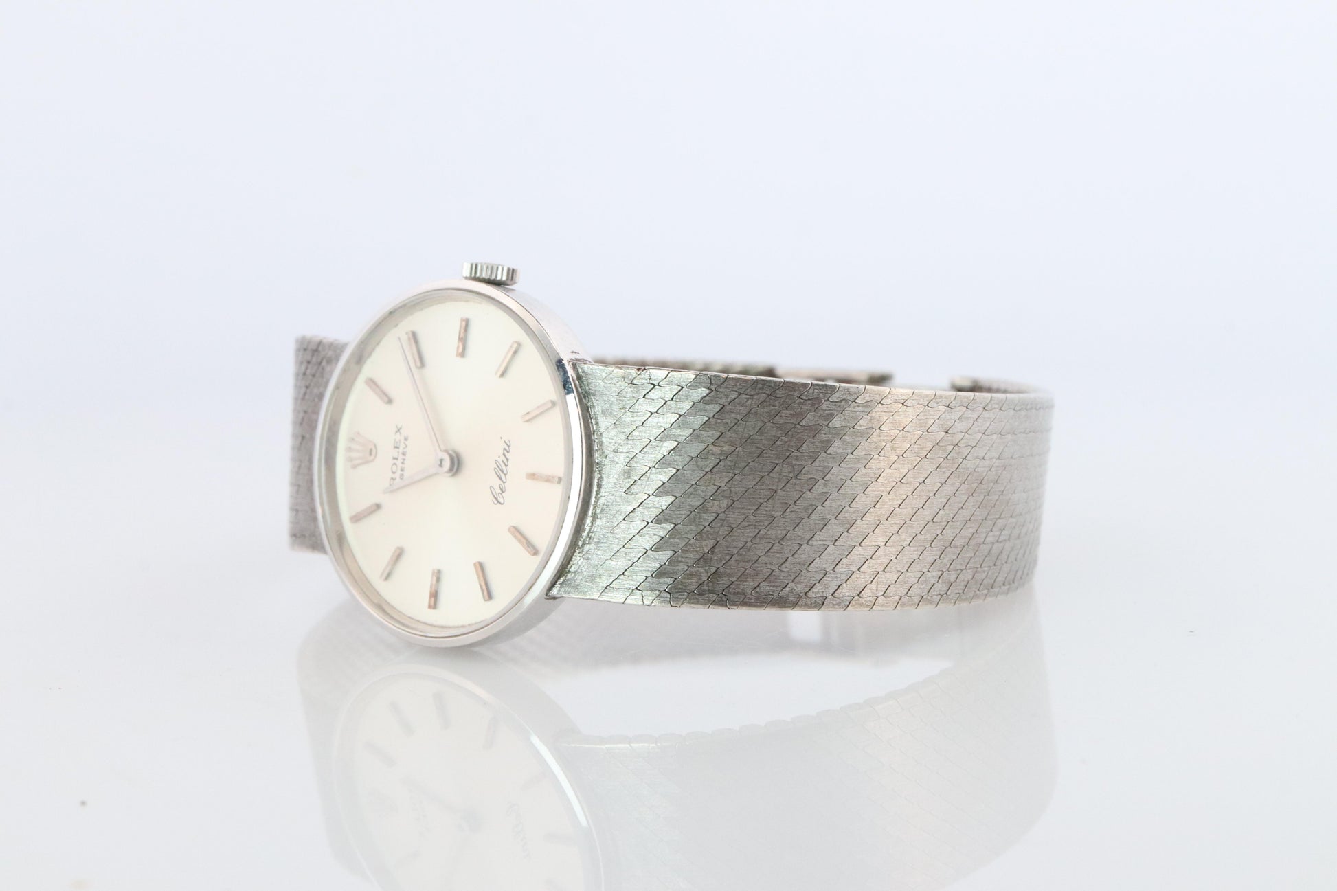 Genuine 18k Rolex Watch. 18k WG Ladies Rolex CELLINI 3810 Round WristWatch