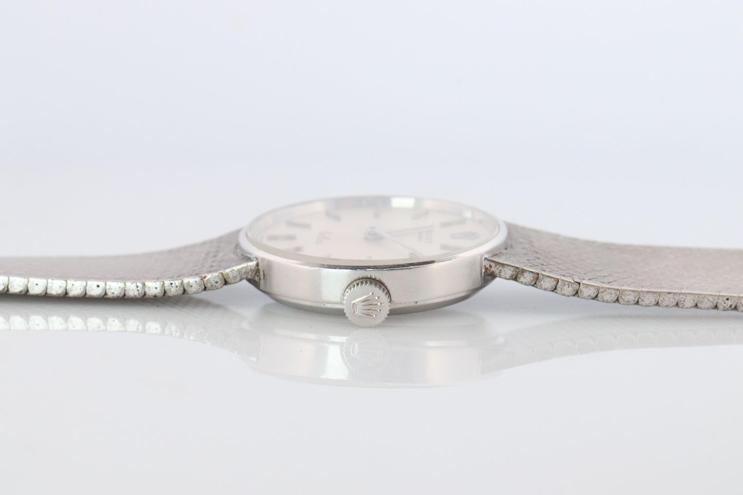 Genuine 18k Rolex Watch. 18k WG Ladies Rolex CELLINI 3810 Round WristWatch