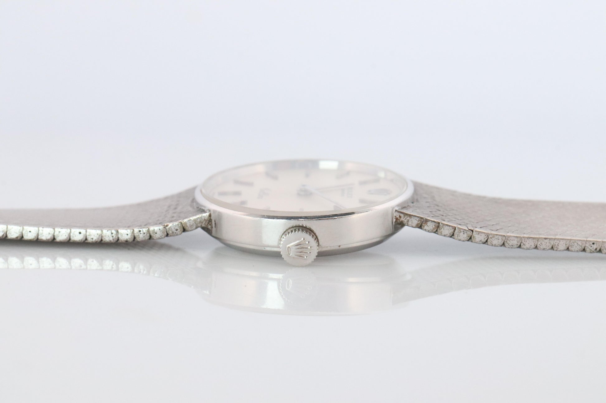 Genuine 18k Rolex Watch. 18k WG Ladies Rolex CELLINI 3810 Round WristWatch