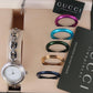 Vintage GUCCI Quartz 11/12.2L Watch Timepiece. Gucci Ladies Silver Bezel Colors