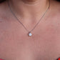Large Diamond solitaire pendant. Platinum Pt900 Natural Diamond 2CT Necklace
