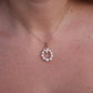 Mikimoto Pendant. Vintage 14k Yellow Gold Mikimoto Pearl Diamond Necklace wreath