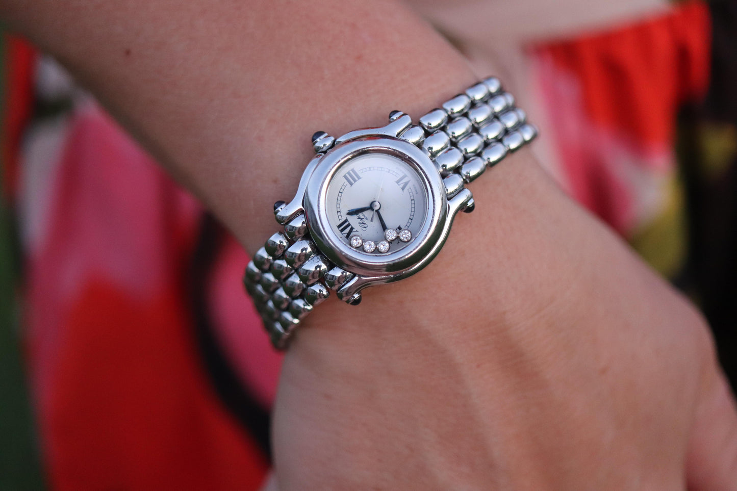 Chopard Happy Sport Sapphire Diamond Watch. Chopard LUC 27/8250-23 Ladies