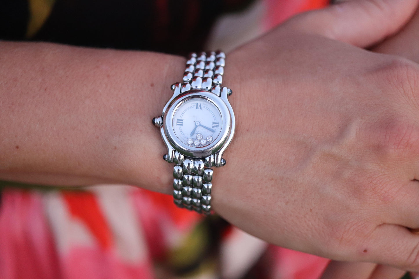 Chopard Happy Sport Sapphire Diamond Watch. Chopard LUC 27/8250-23 Ladies