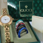 Vintage GUCCI Quartz 11/12.2  Watch Timepiece. Gucci Ladies Gold watch BOX