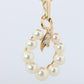 Mikimoto Pendant. Vintage 14k Yellow Gold Mikimoto Pearl Diamond Necklace wreath