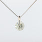 Large Diamond solitaire pendant. Platinum Pt900 Natural Diamond 2CT Necklace
