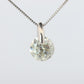 Large Diamond solitaire pendant. Platinum Pt900 Natural Diamond 2CT Necklace