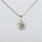 Large Diamond solitaire pendant. Platinum Pt900 Natural Diamond 2CT Necklace