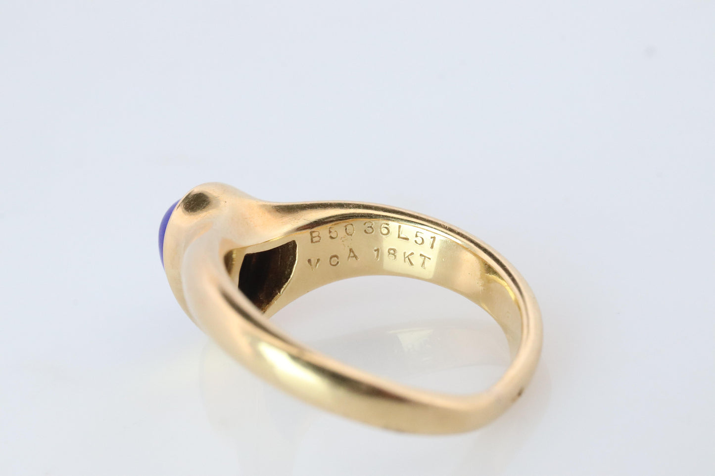 Vintage Van Cleef Arpels Ring. Genuine VCA Lapis Lazuli 18k YG Ring.