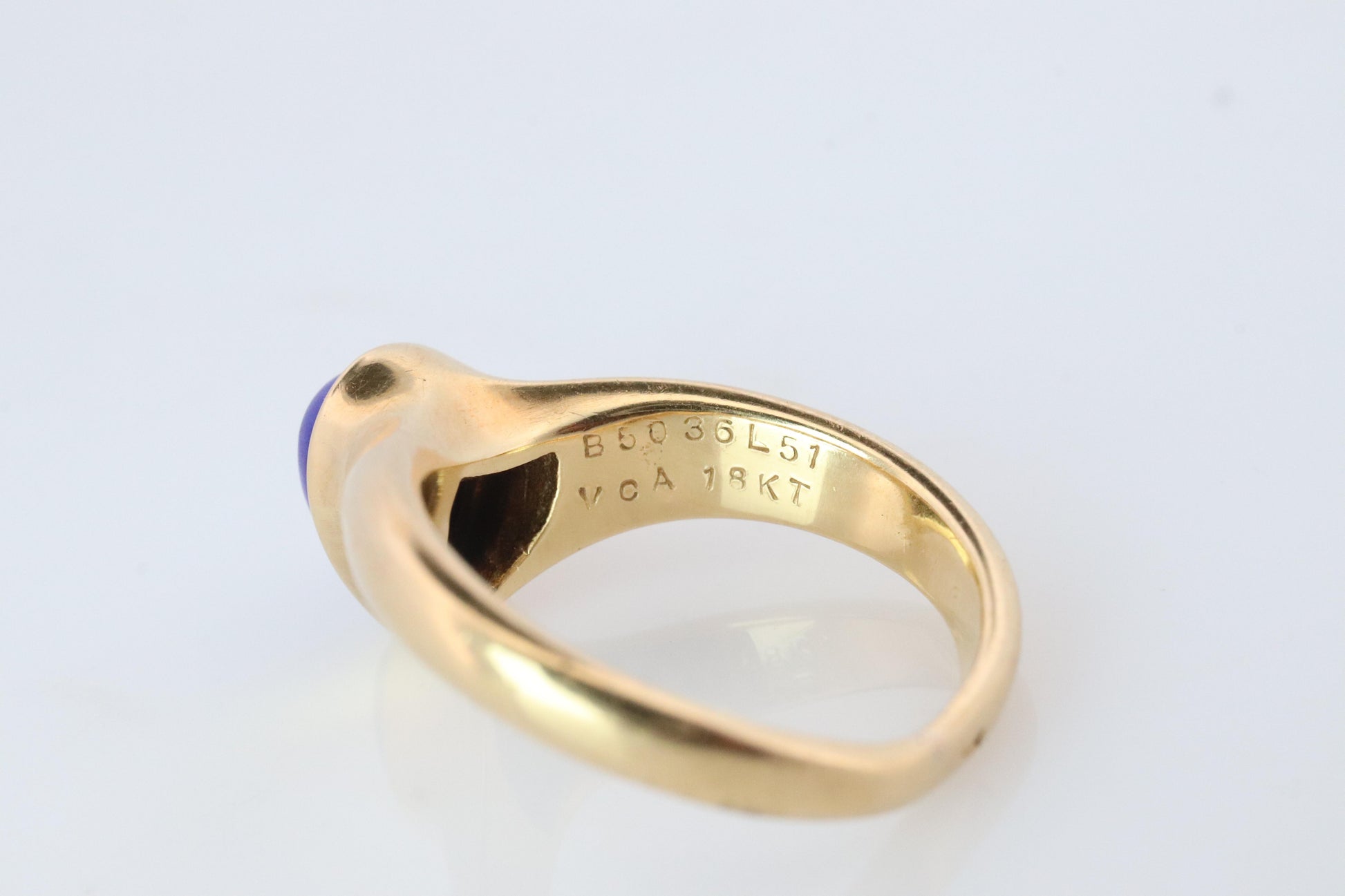 Vintage Van Cleef Arpels Ring. Genuine VCA Lapis Lazuli 18k YG Ring.
